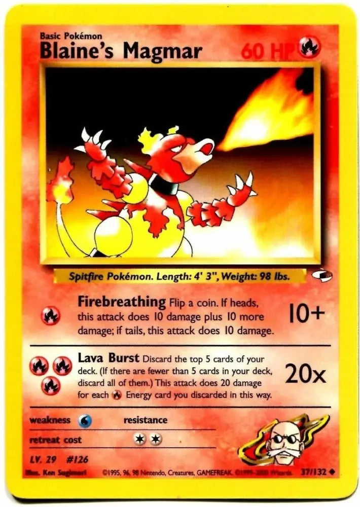 Blaine’s Magmar (37/132) [Gym Heroes Unlimited] - Pokemon Single