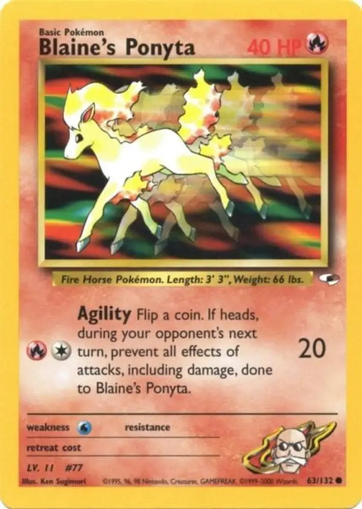 Blaine’s Ponyta (63/132) [Gym Heroes Unlimited] - Pokemon Single