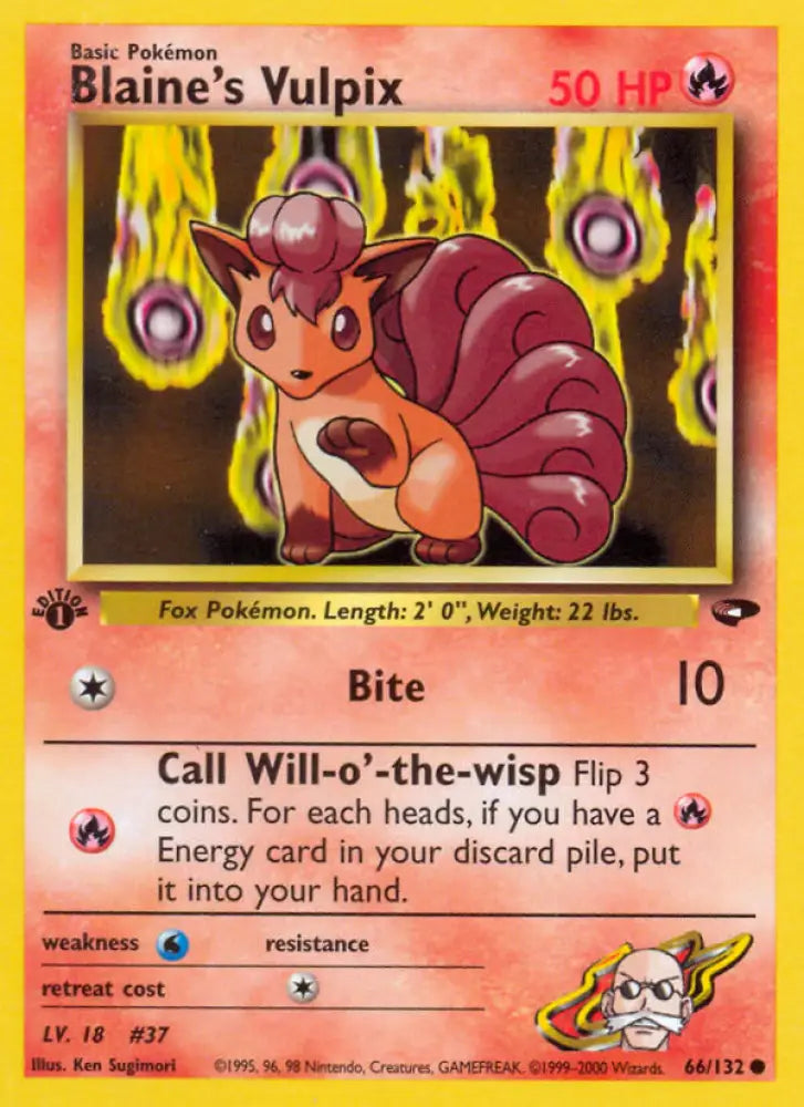 Blaine’s Vulpix (66/132) [Gym Challenge 1st Edition] - Pokemon Single