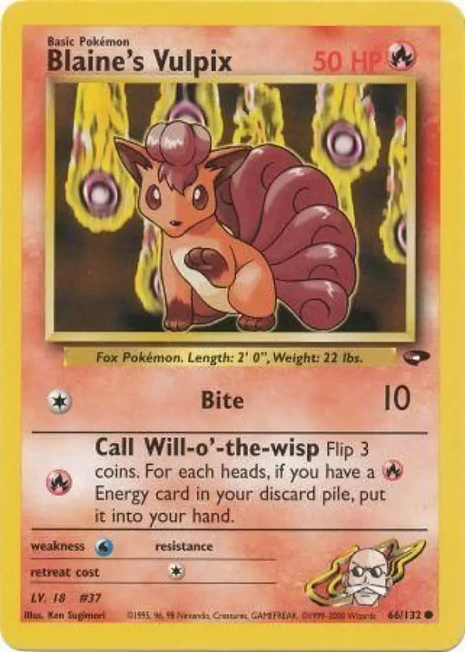 Blaine’s Vulpix (66/132) [Gym Challenge Unlimited] - Pokemon Single