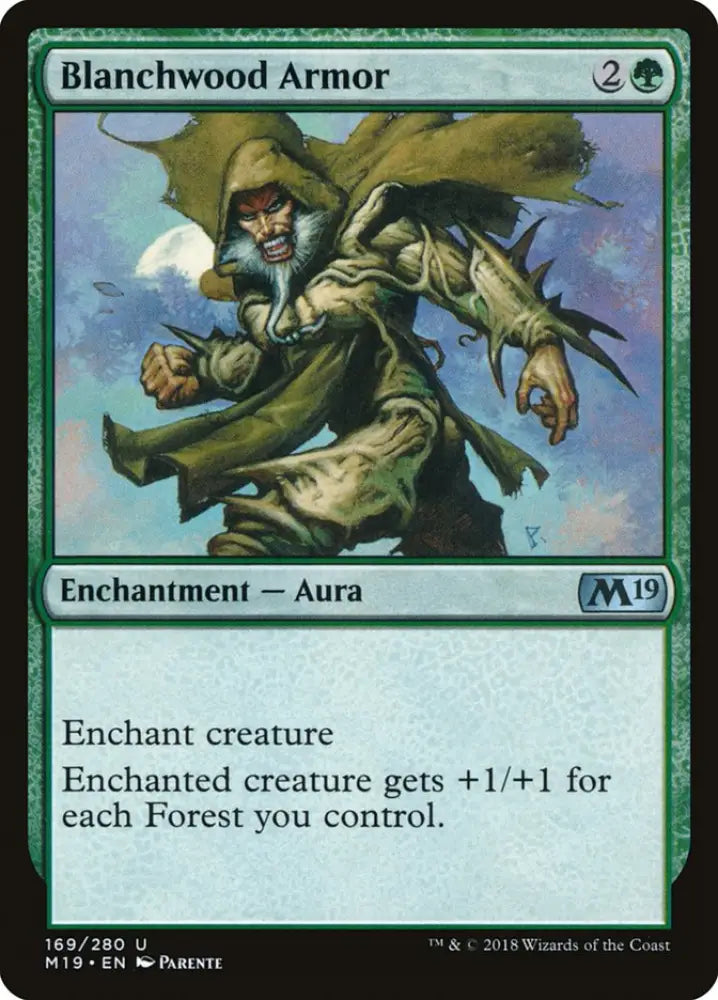 Blanchwood Armor [Core Set 2019] - MTG Single