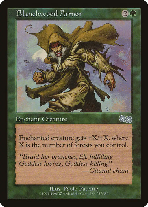 Blanchwood Armor [Urza’s Saga] - MTG Single