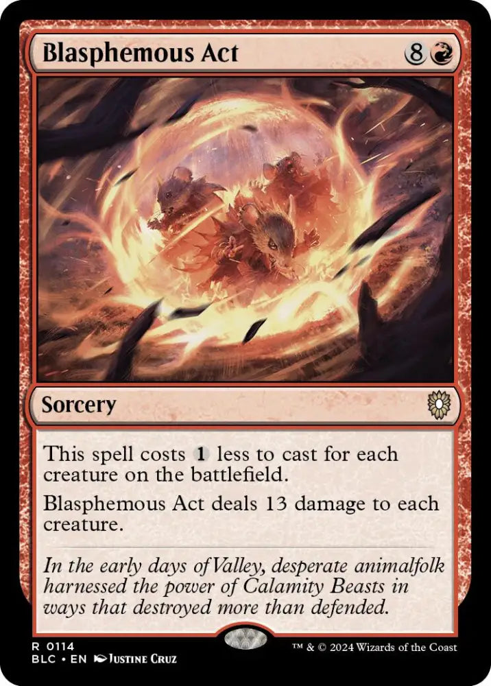 Blasphemous Act [Bloomburrow Commander] - MTG Single