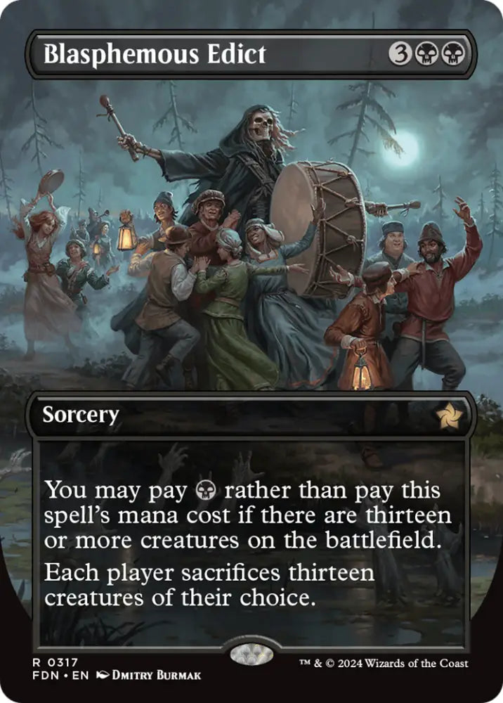Blasphemous Edict (Borderless) [Foundations] - MTG Single