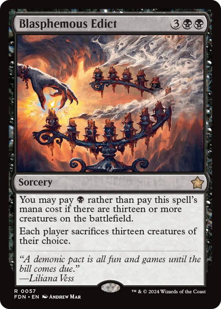 Blasphemous Edict [Foundations] - MTG Single