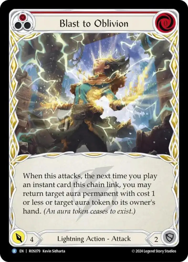 Blast to Oblivion (Red) [Rosetta] Rainbow Foil - Flesh And Blood Single