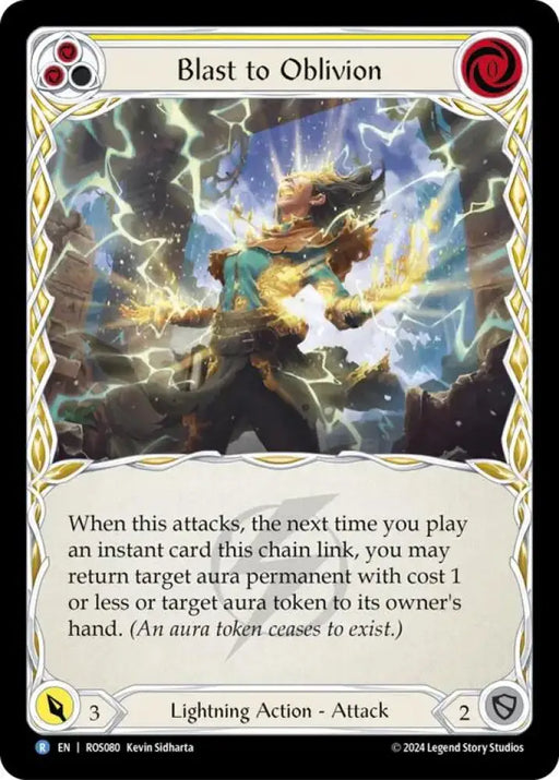 Blast to Oblivion (Yellow) [Rosetta] Rainbow Foil - Flesh And Blood Single