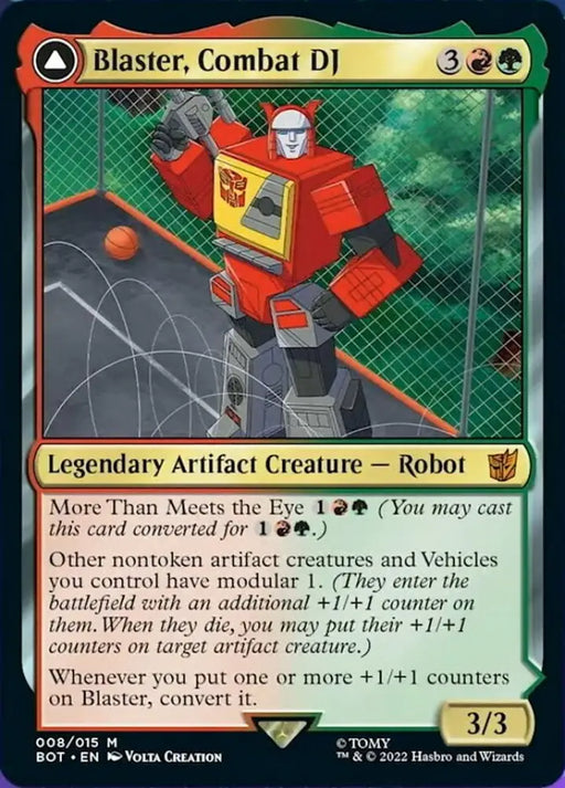 Blaster Combat DJ // Blaster Morale Booster [Transformers] - MTG Single