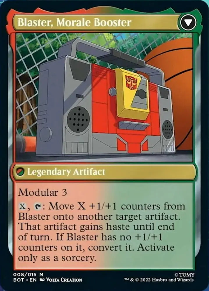 Blaster Combat DJ // Blaster Morale Booster [Transformers] - MTG Single