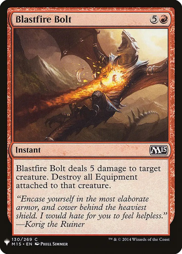 Blastfire Bolt [Mystery Booster] - MTG Single
