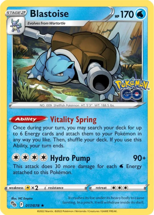 Blastoise (017/078) [Pokémon GO] - Pokemon Single
