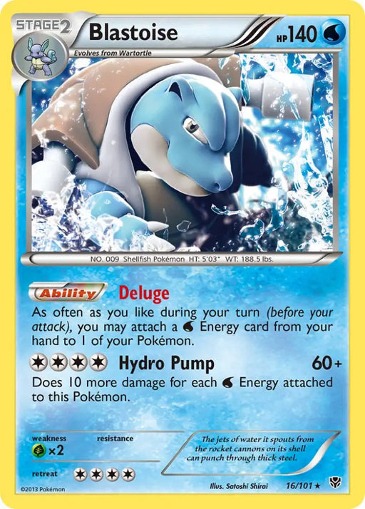 Blastoise (16/101) (Cosmos Holo) (Blister Exclusive) [Black & White: Plasma Blast] - Pokemon Single