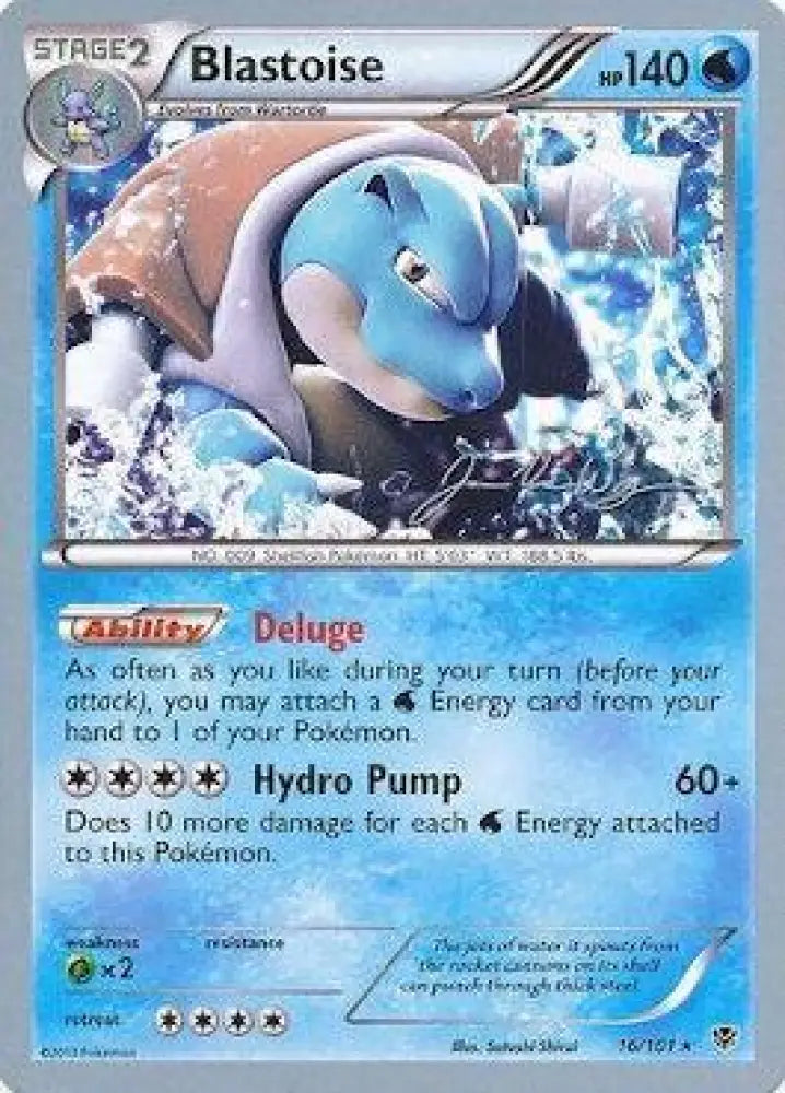 Blastoise (16/101) (HonorStoise - Jacob Van Wagner) [World Championships 2015] - Pokemon Single