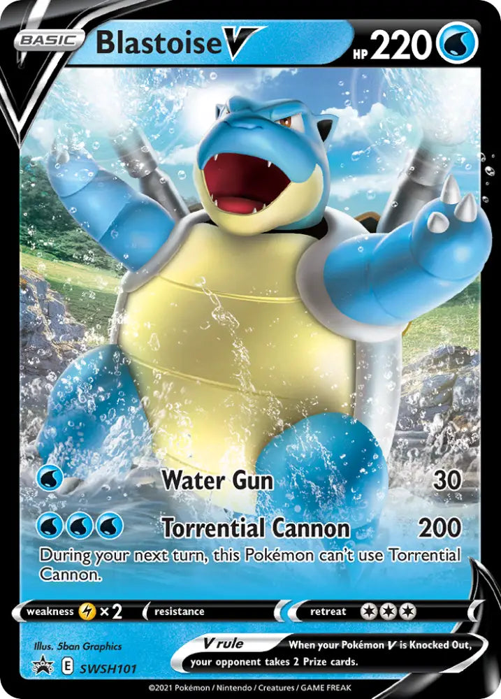 Blastoise V (SWSH101) [Sword & Shield: Black Star Promos] - Pokemon Single