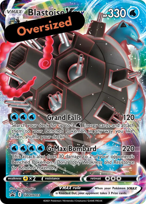 Blastoise VMAX (SWSH103) (Jumbo Card) [Sword & Shield: Black Star Promos] - Pokemon Single