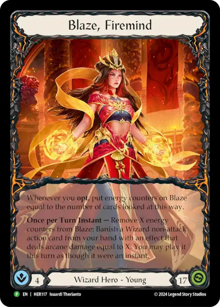 Blaze Firemind [HER117] (Promo) Rainbow Foil - Flesh And Blood Single