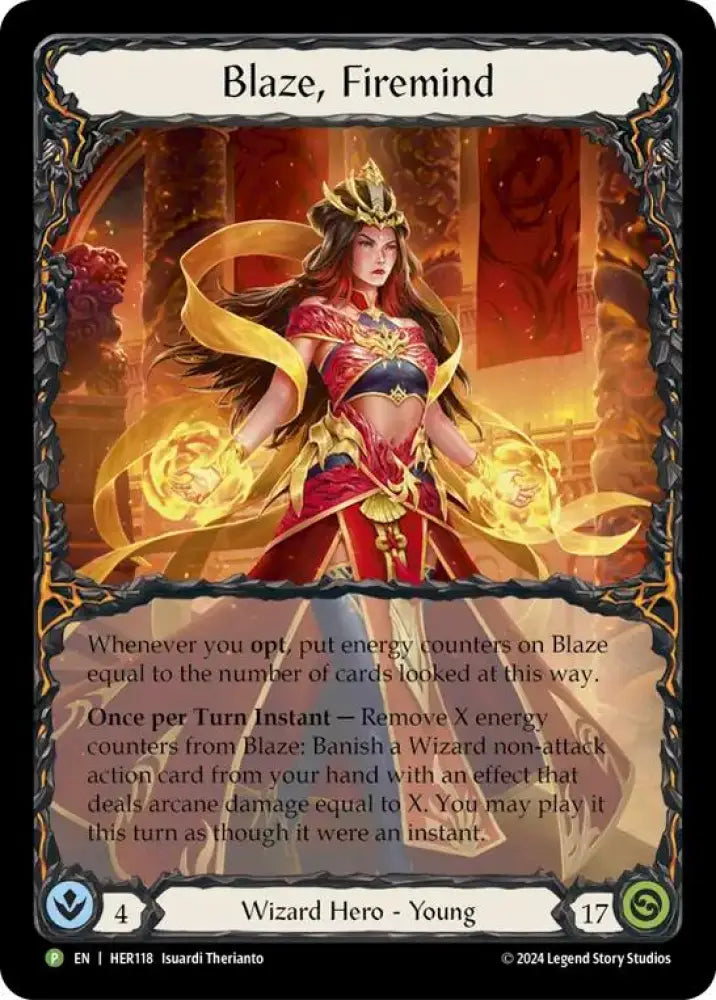 Blaze Firemind [HER118] (Promo) Cold Foil - Flesh And Blood Single