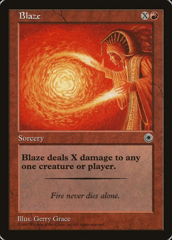 Blaze (With Flavor Text) [Portal] - MTG Single