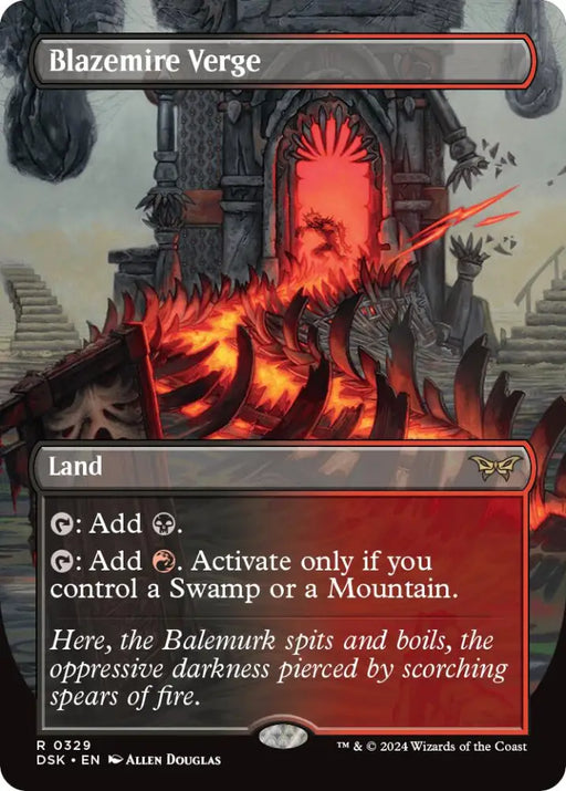 Blazemire Verge (Borderless) [Duskmourn: House of Horror] - MTG Single