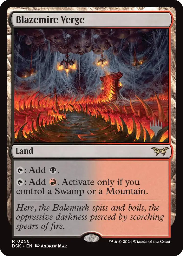 Blazemire Verge (Promo Pack) [Duskmourn: House of Horror Promos] - MTG Single
