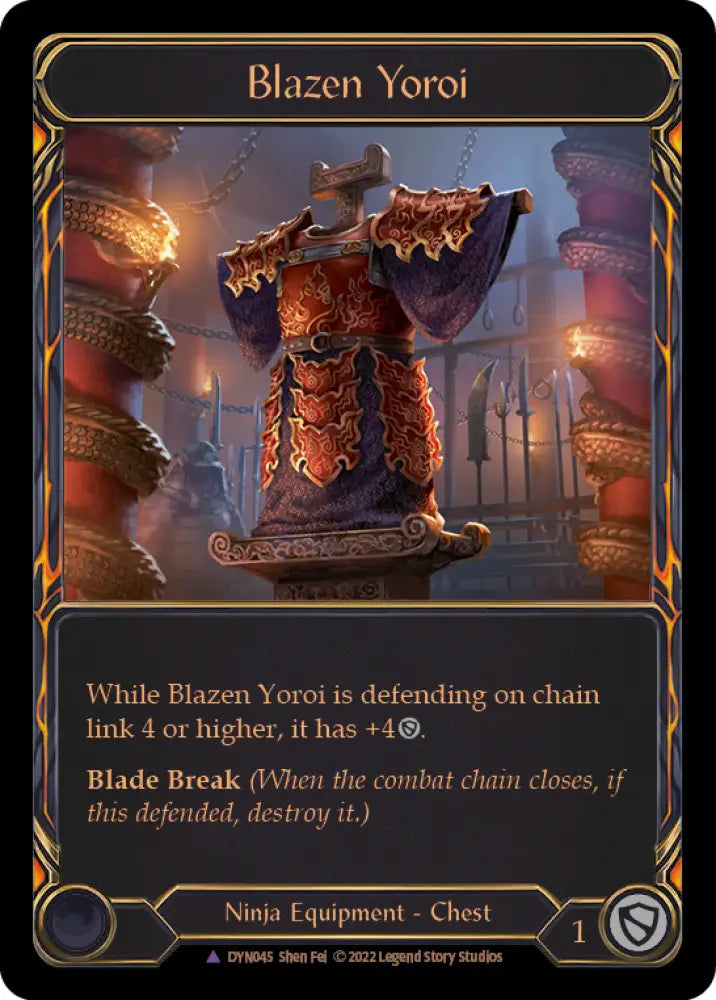 Blazen Yoroi (Marvel) [Dynasty] Cold Foil - Flesh And Blood Single