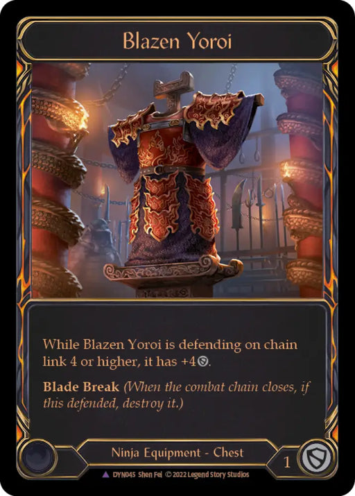 Blazen Yoroi (Marvel) [Dynasty] Cold Foil - Flesh And Blood Single