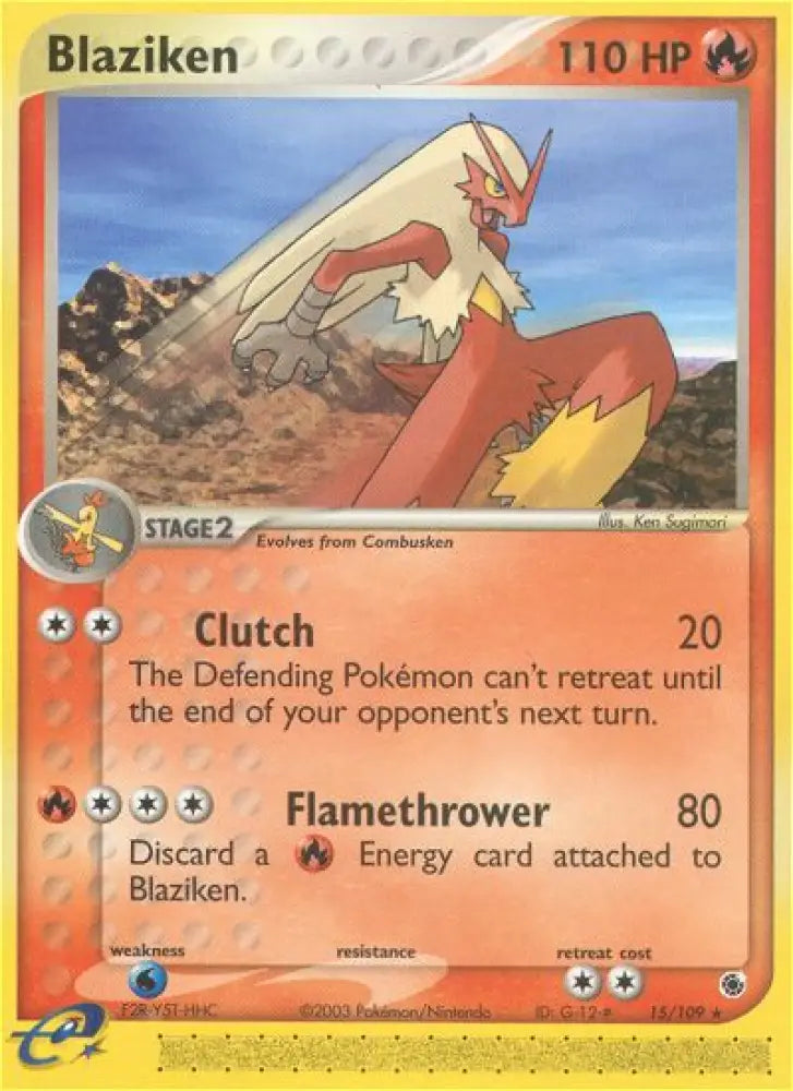 Blaziken (15/109) [EX: Ruby & Sapphire] - Pokemon Single