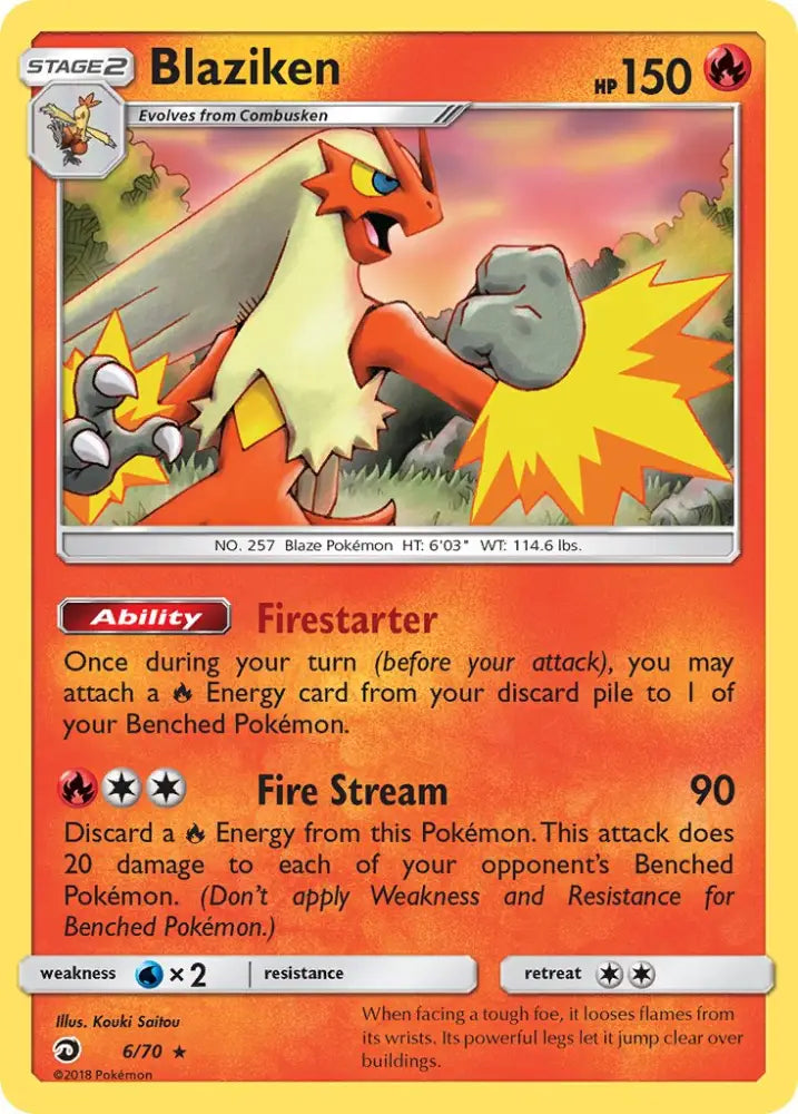 Blaziken (6/70) (Theme Deck Exclusive) [Sun & Moon: Dragon Majesty] - Pokemon Single