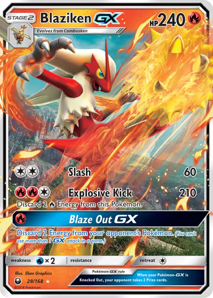 Blaziken GX (28/168) [Sun & Moon: Celestial Storm] - Pokemon Single