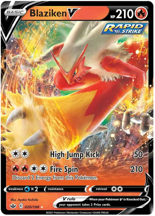 Blaziken V (020/198) [Sword & Shield: Chilling Reign] - Pokemon Single