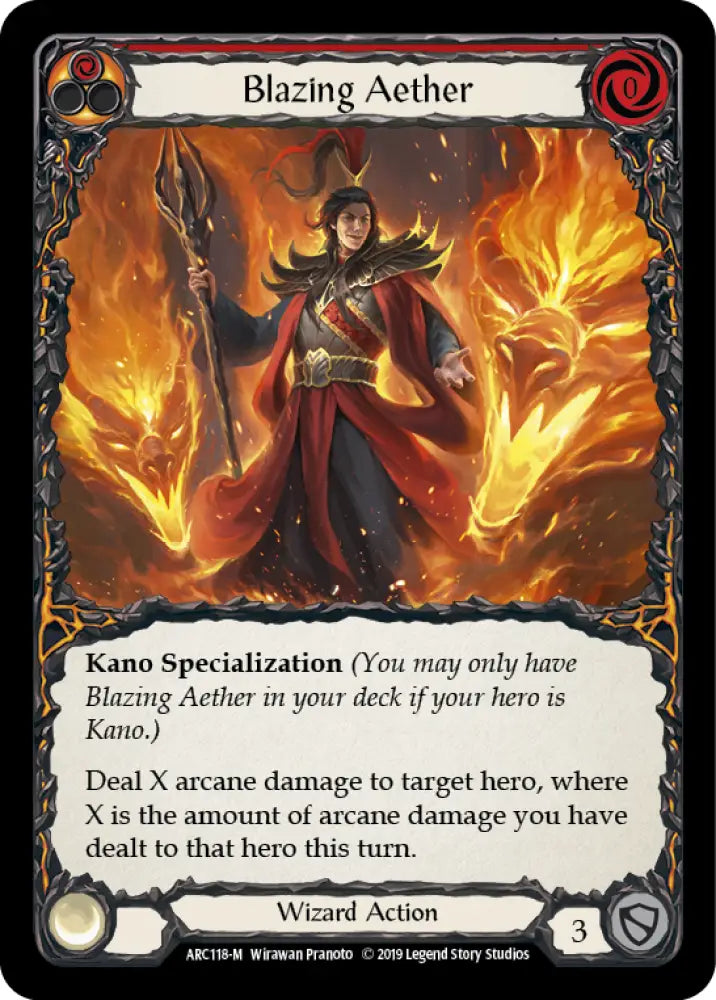 Blazing Aether [Arcane Rising 1st Edition] 1st Edition Normal - Flesh And Blood Single
