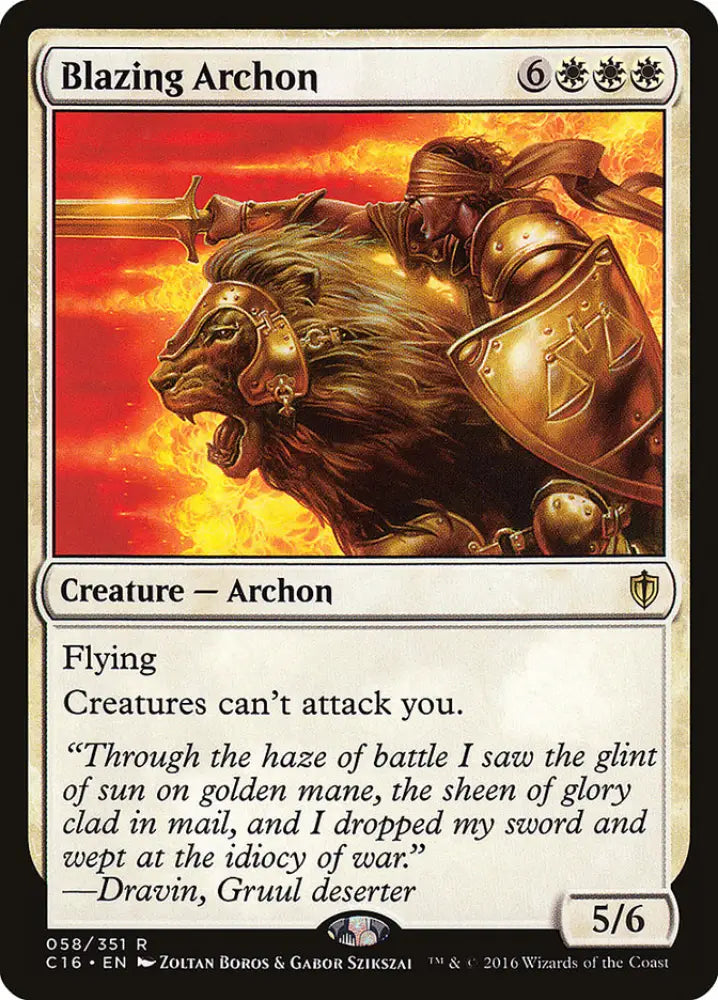 Blazing Archon [Commander 2016] - MTG Single