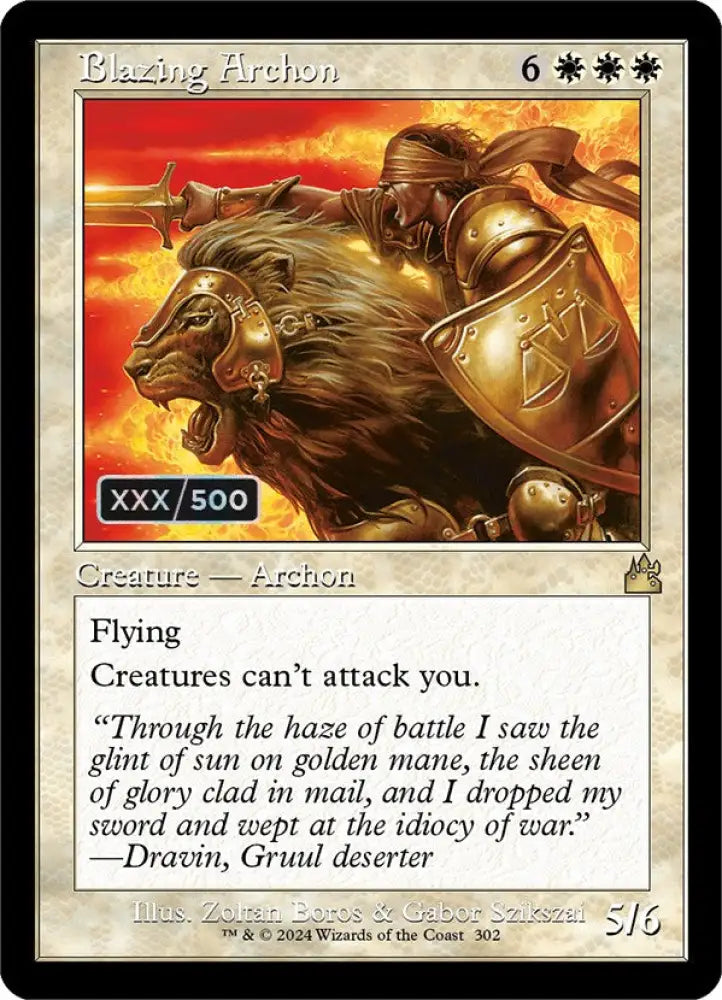 Blazing Archon (Retro) (Serialized) [Ravnica Remastered] - MTG Single