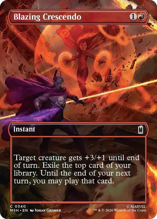 Blazing Crescendo (Borderless) (340) [Marvel Super Heroes]