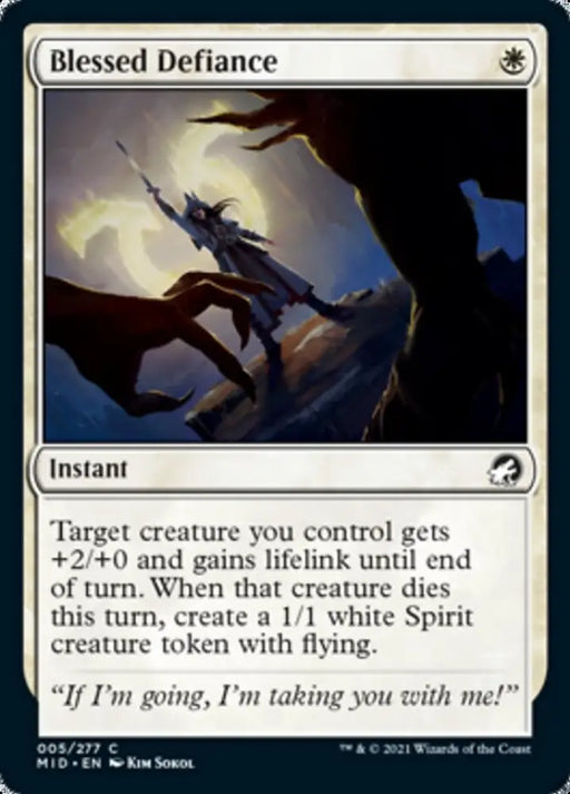 Blessed Defiance [Innistrad: Midnight Hunt] - MTG Single