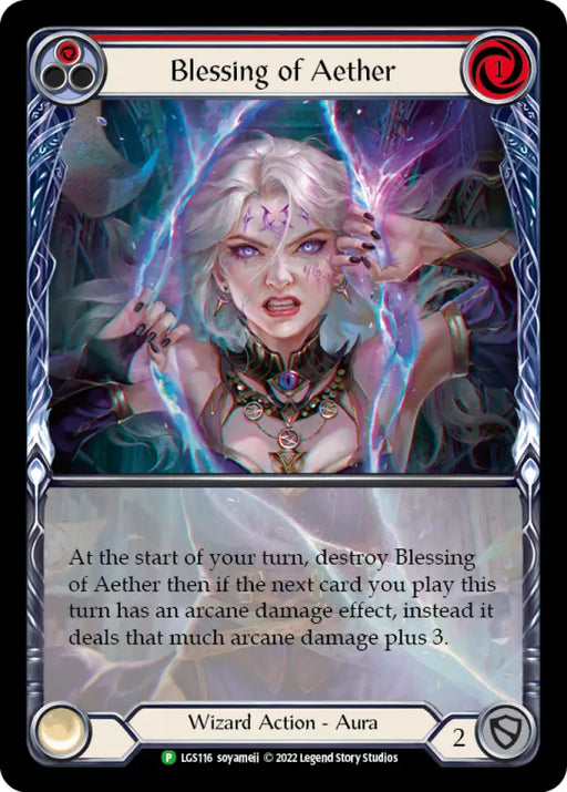 Blessing of Aether (Red) [LGS116] (Promo) Rainbow Foil - Flesh And Blood Single