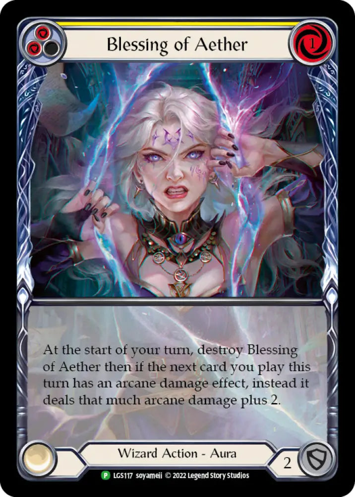 Blessing of Aether (Yellow) [LGS117] (Promo) Rainbow Foil - Flesh And Blood Single