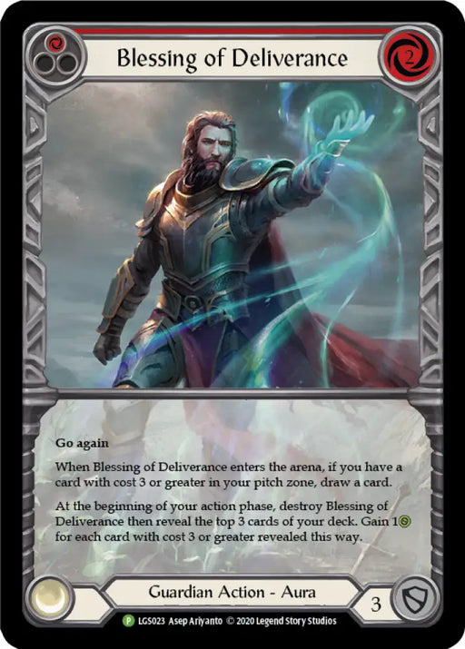 Blessing of Deliverance (Red) [LGS023] (Promo) Rainbow Foil - Flesh And Blood Single