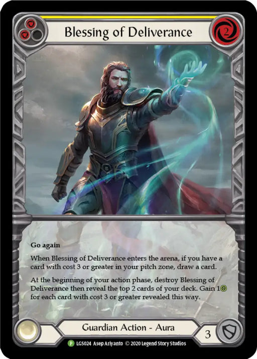 Blessing of Deliverance (Yellow) [LGS024] (Promo) Rainbow Foil - Flesh And Blood Single