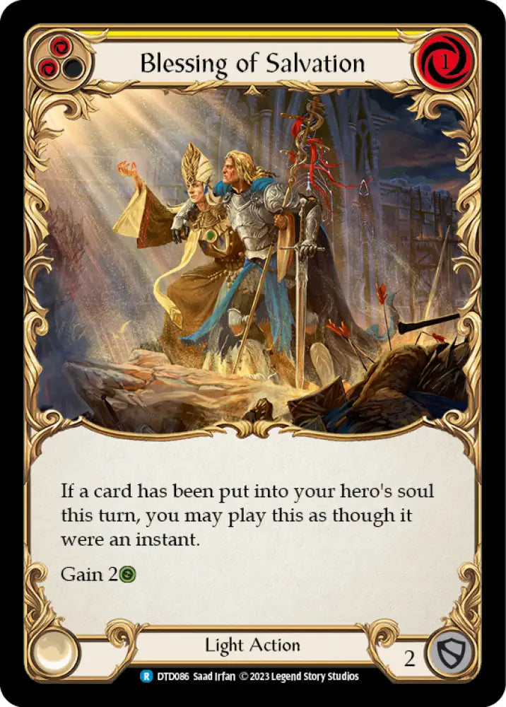 Blessing of Salvation (Yellow) [Dusk Till Dawn] Rainbow Foil - Flesh And Blood Single