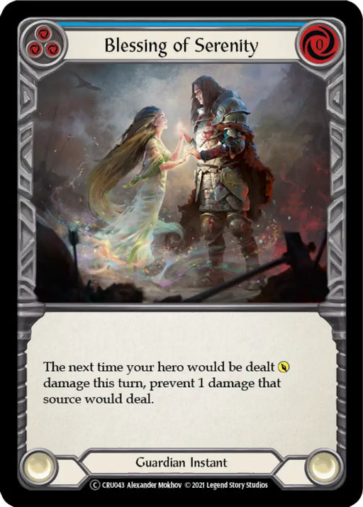 Blessing of Serenity (Blue) [Crucible of War Unlimited] Unlimited Rainbow Foil - Flesh And Blood Single