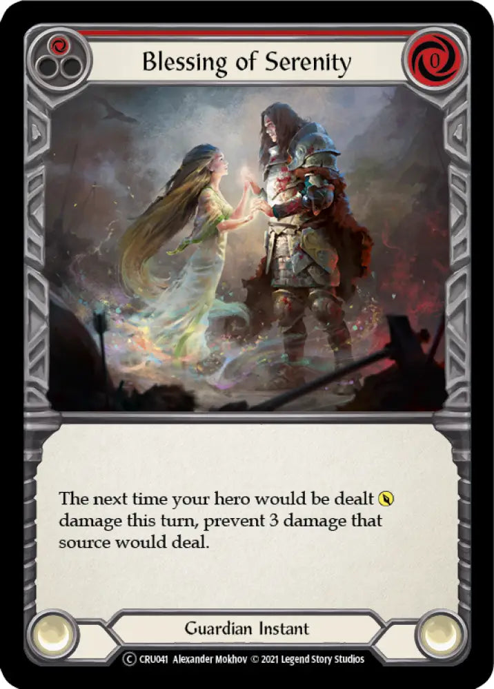 Blessing of Serenity (Red) [Crucible of War Unlimited] Unlimited Rainbow Foil - Flesh And Blood Single