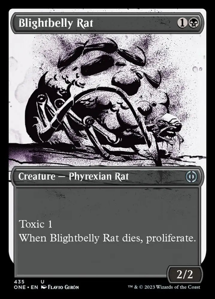 Blightbelly Rat (Showcase Ichor Step-and-Compleat Foil) [Phyrexia: All Will Be One] - MTG Single