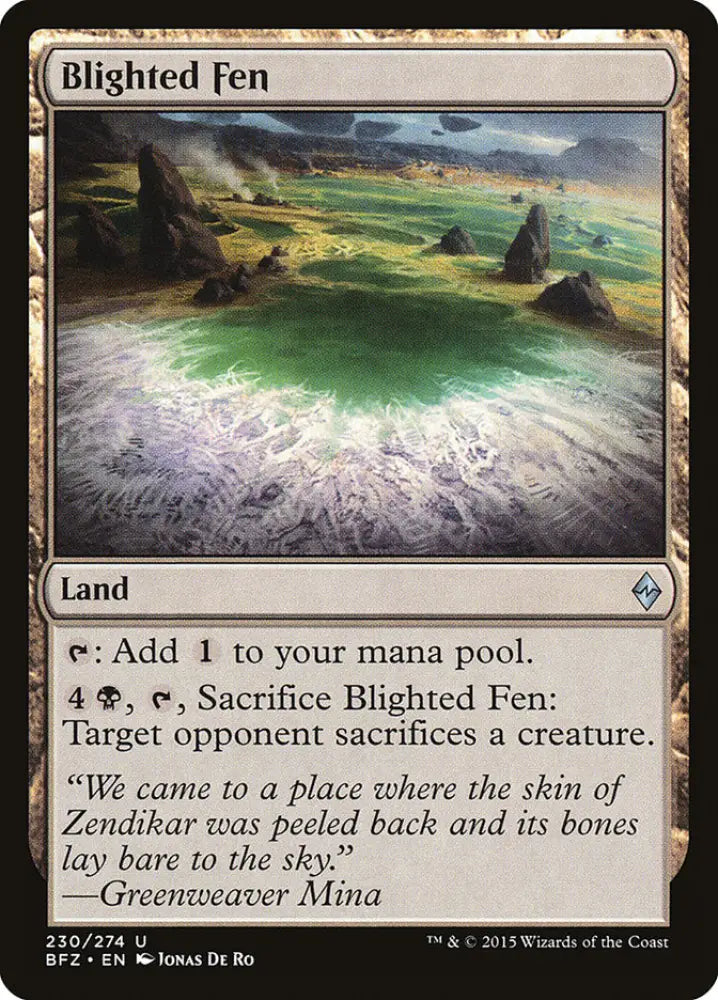 Blighted Fen [Battle for Zendikar] - MTG Single
