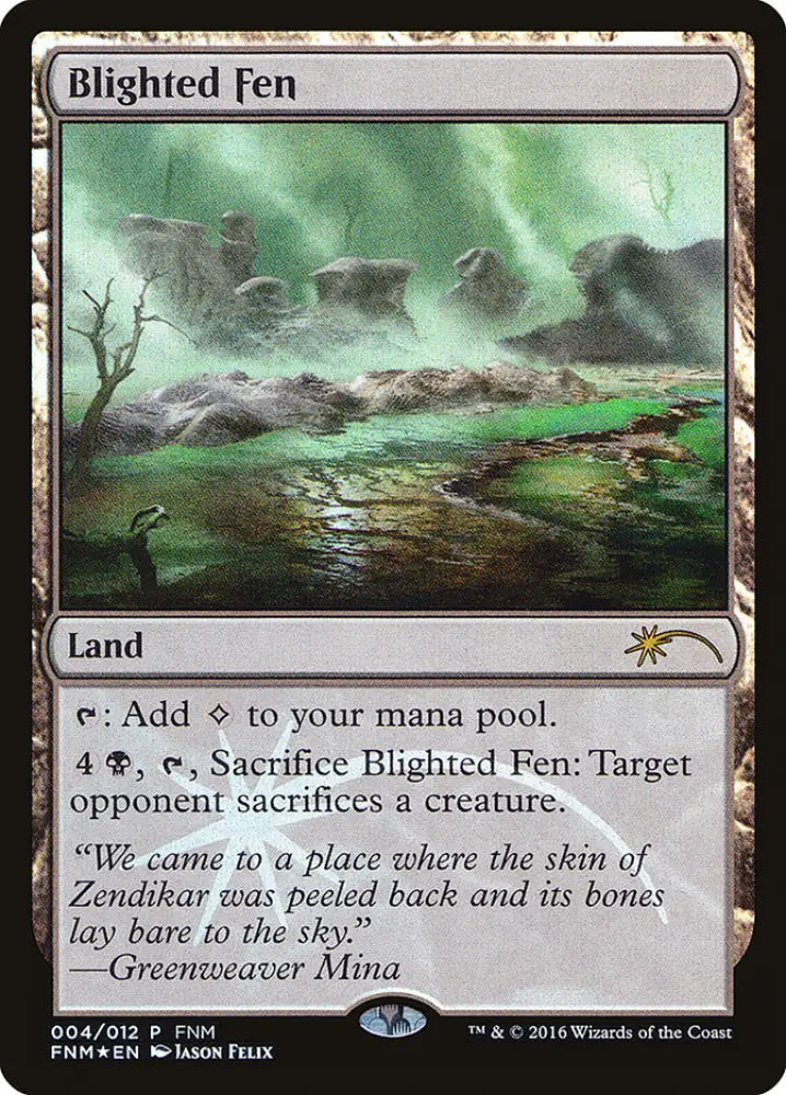 Blighted Fen [Friday Night Magic 2016] - MTG Single