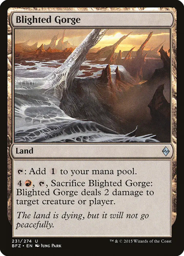 Blighted Gorge [Battle for Zendikar] - MTG Single