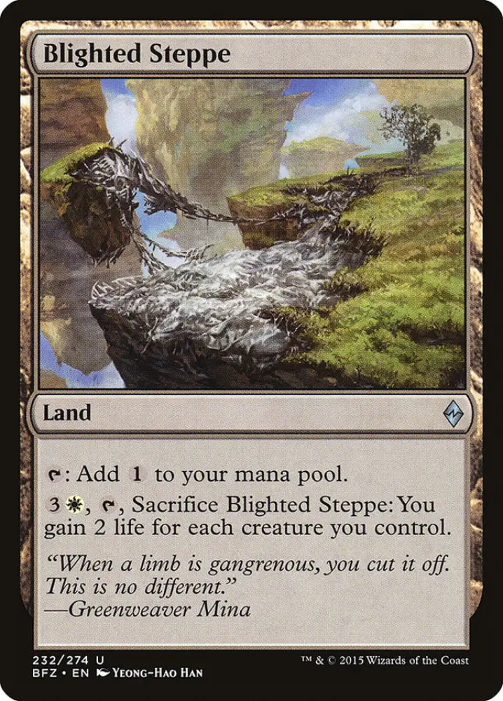 Blighted Steppe [Battle for Zendikar] - MTG Single