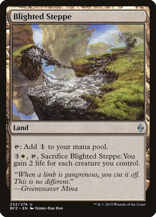 Blighted Steppe [Battle for Zendikar] - MTG Single