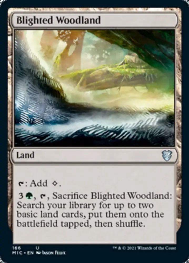 Blighted Woodland [Innistrad: Midnight Hunt Commander] - MTG Single
