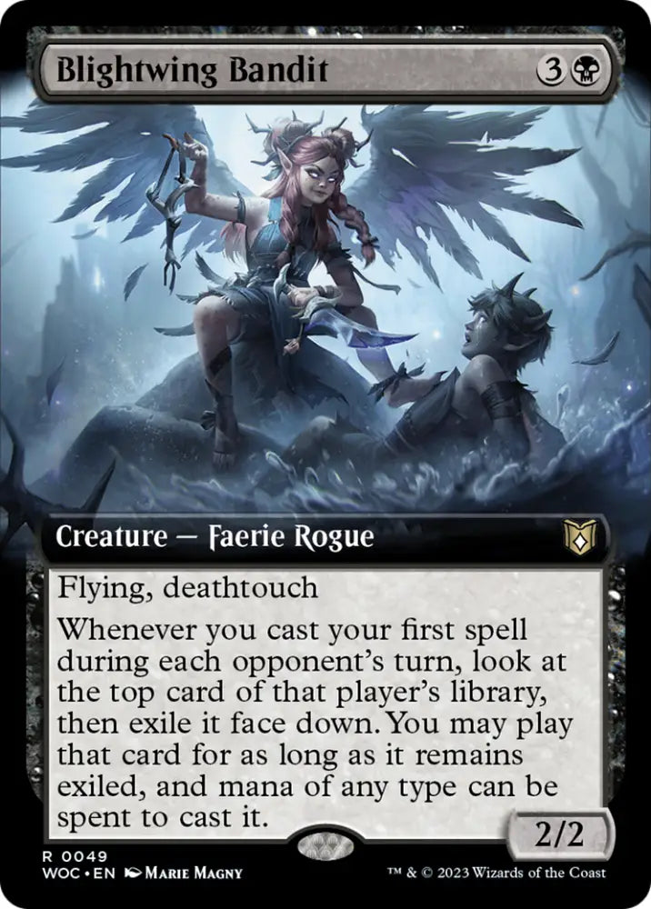 Blightwing Bandit (Extended Art) [Wilds of Eldraine Commander] - MTG Single